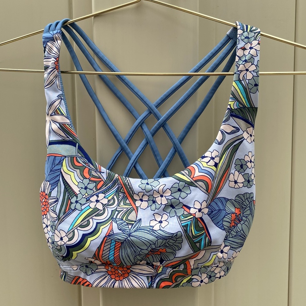 Victoria Secret Blue Floral Sports Bra